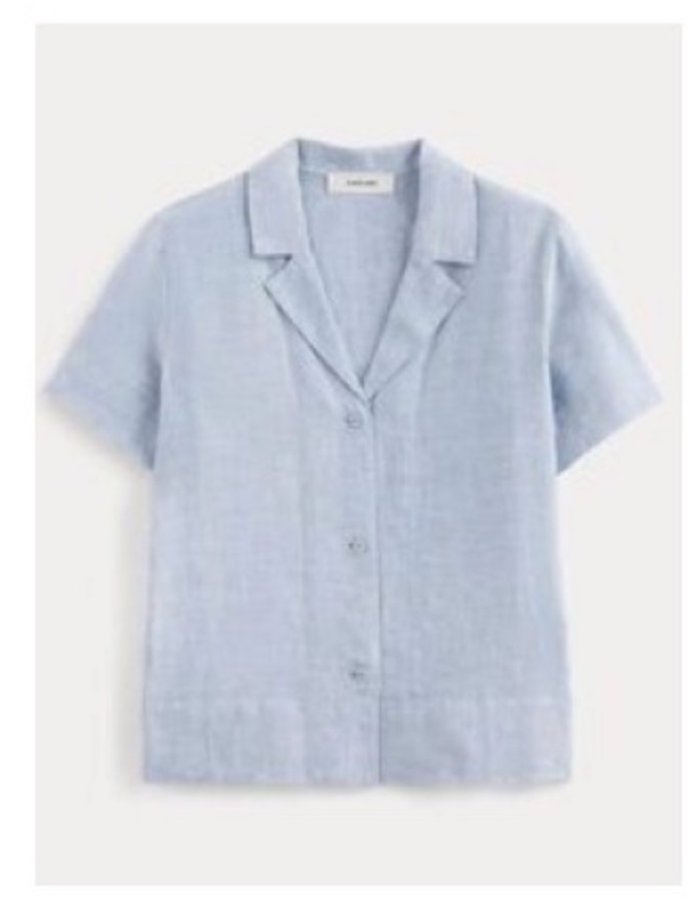 NWOT Everlane 100% Linen Women’s Button-Up Short Sleeve Shirt - Picture 5 of 5